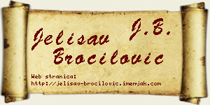 Jelisav Broćilović vizit kartica